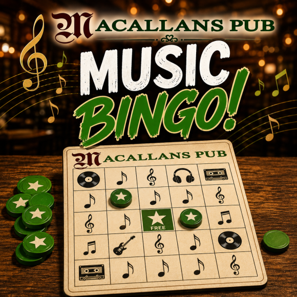 Misic bingo Music Bingo – Mondays & Saturdays 7pm